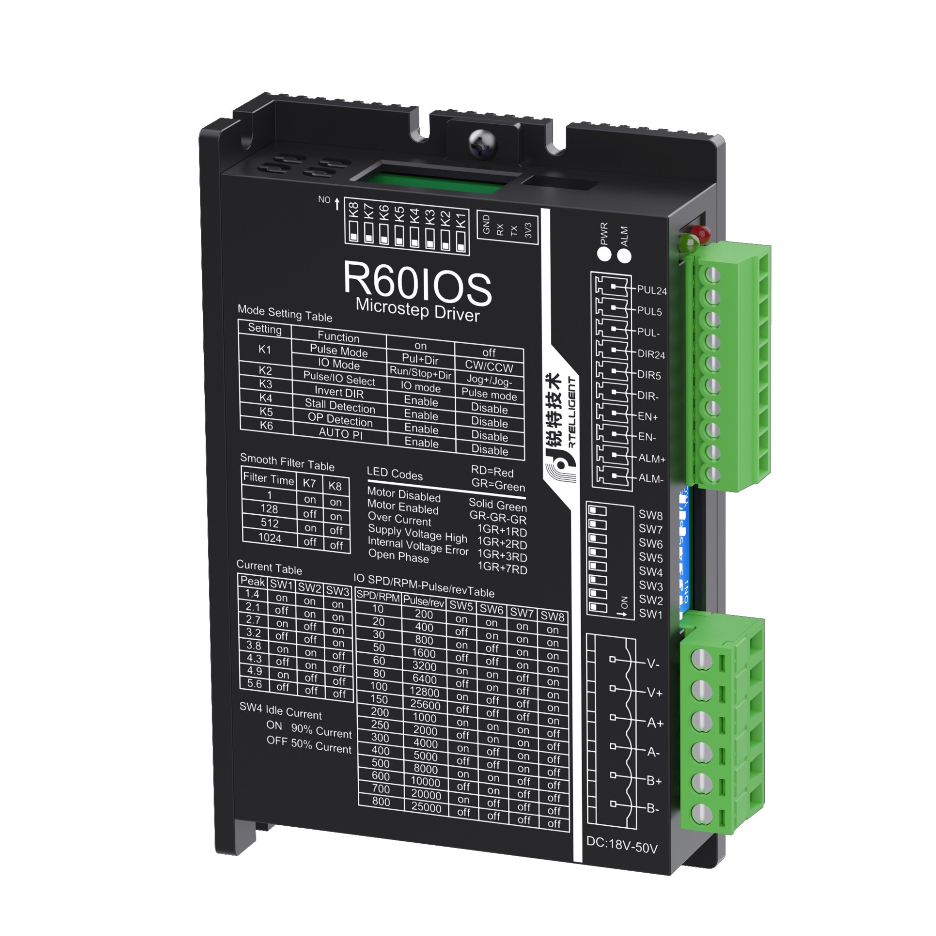 Digital 2-Phase Stepper Drive - r60ios
